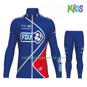 Combinaison Cycliste M/L + Collant sans Bretelles 2017 FDJ Enfant N002